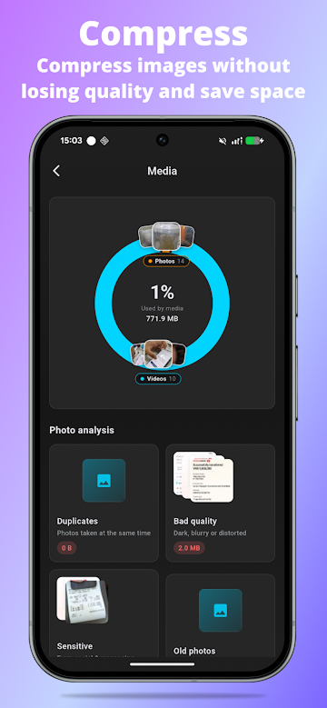 Photo compressor preview